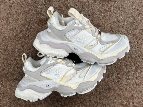 Balenciaga CARGO mesh round toe lace-up low top beige gray（7-12 work day deliver）