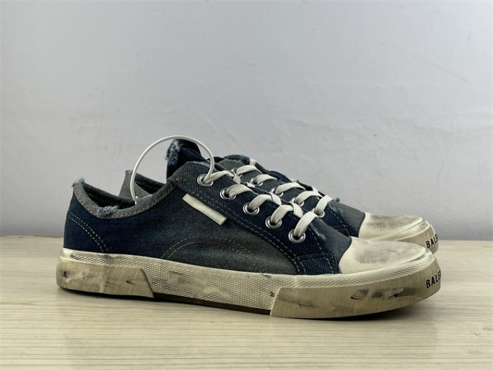 Balenciaga 22 summer new PARIS worn and distressed effect casual low-top canvas shoes（7-12 work day deliver）