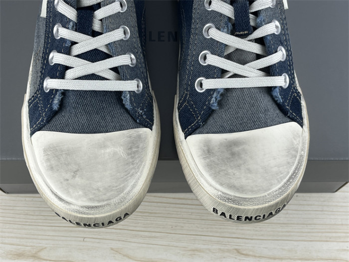 Balenciaga 22 summer new PARIS worn and distressed effect casual low-top canvas shoes（7-12 work day deliver）