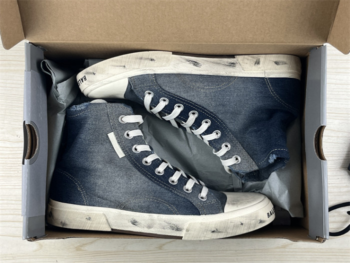 Balenciaga 22 summer new PARIS worn and distressed effect casual low-top canvas shoes（7-12 work day deliver）