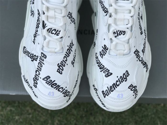 Paris TRIPLE S logo white dad shoes（7-12 work day deliver）