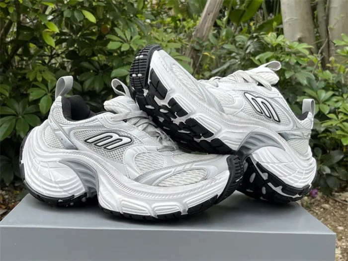 Balenciaga 10XL CARGO Silver Mesh Round Toe Lace-up Low Top（7-12 work day deliver）