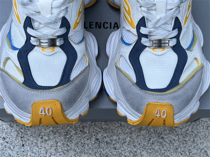Balenciaga 10XL CARGO Yellow Blue Mesh Round Toe Lace-up Low Top（7-12 work day deliver）