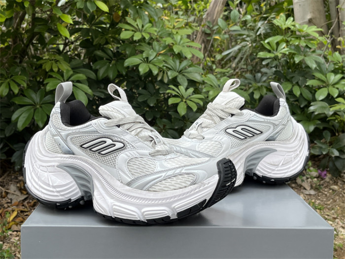 Balenciaga 10XL CARGO Silver Mesh Round Toe Lace-up Low Top（7-12 work day deliver）