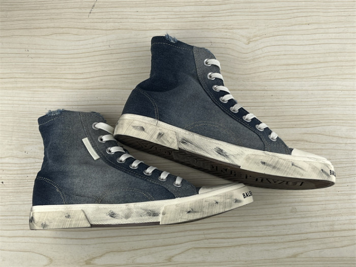Balenciaga 22 summer new PARIS worn and distressed effect casual low-top canvas shoes（7-12 work day deliver）