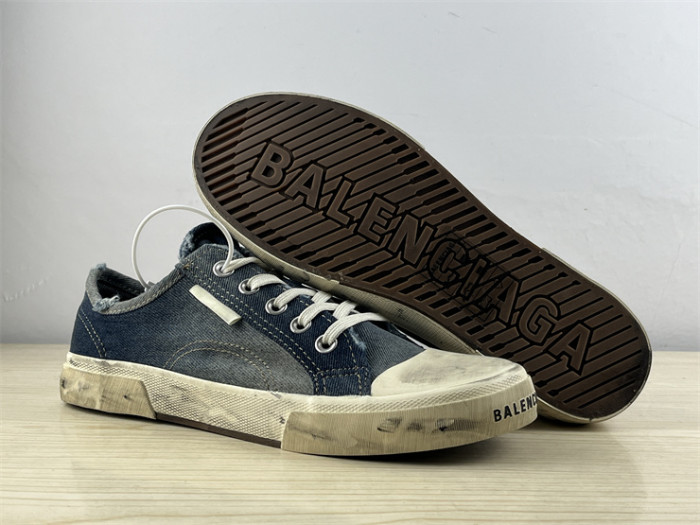 Balenciaga 22 summer new PARIS worn and distressed effect casual low-top canvas shoes（7-12 work day deliver）