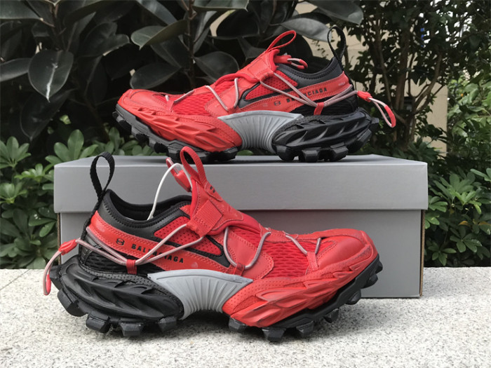 Balenciaga Hike Round Toe Drawstring Low Top Red Black（7-12 work day deliver）