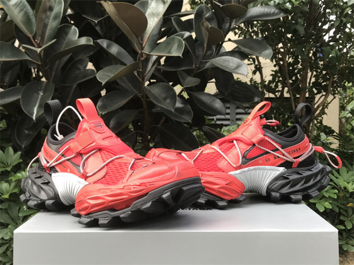 Balenciaga Hike Round Toe Drawstring Low Top Red Black（7-12 work day deliver）