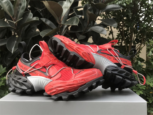 Balenciaga Hike Round Toe Drawstring Low Top Red Black（7-12 work day deliver）
