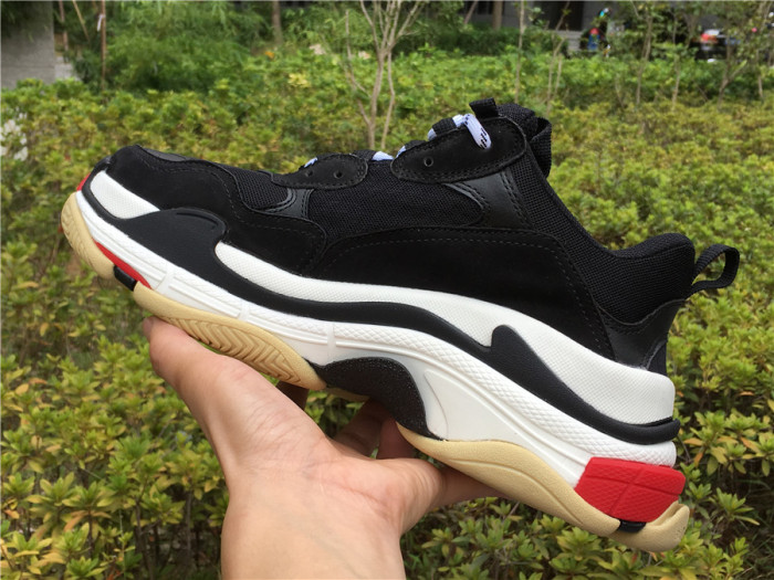 Balenciaga Triple S retro shoes black and red（7-12 work day deliver）