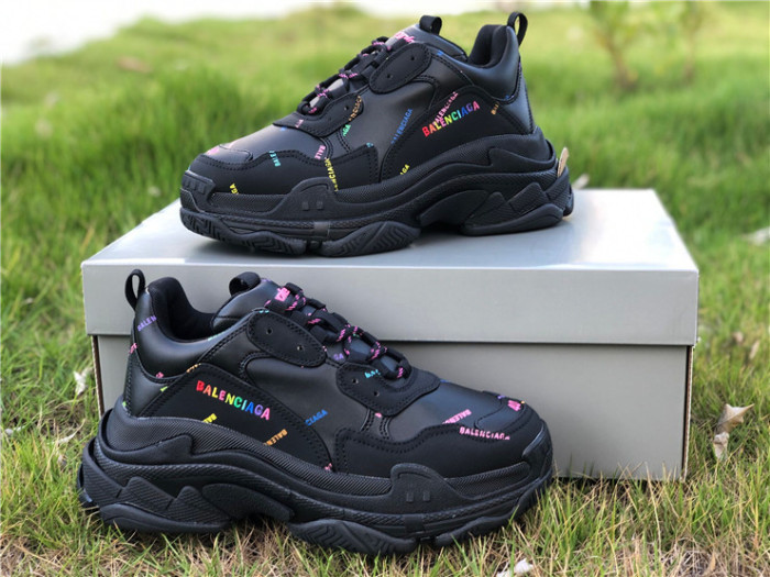 Paris Papa Black Colorful Letters（7-12 work day deliver）