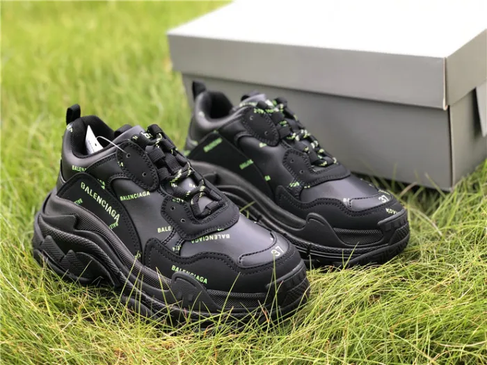 Balenciaga Papa Black and Green Letters（7-12 work day deliver）