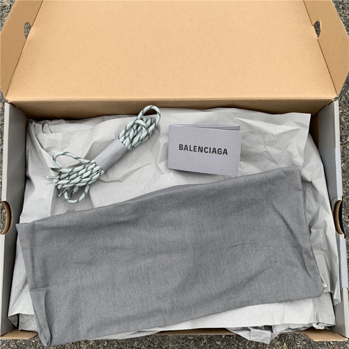 Silver mist gray Balenciaga Triple-S Sneaker old grandpa shoes  transparent air cushion （7-12 work day deliver）