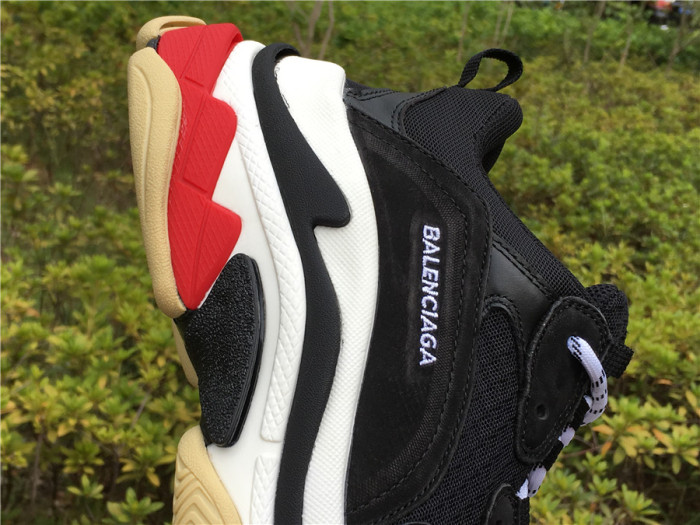 Balenciaga Triple S retro shoes black and red（7-12 work day deliver）