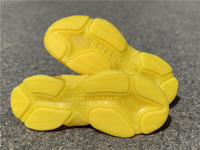 Black Balenciaga Triple-S Sneaker Old Grandpa Shoes  Yellow Air Cushion （7-12 work day deliver）
