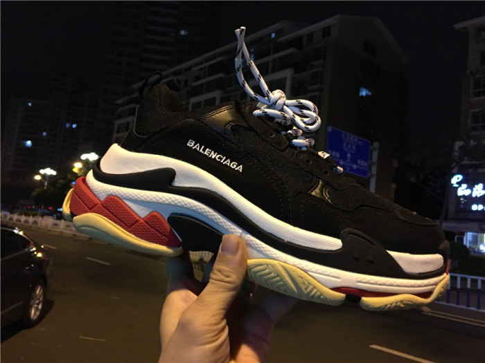 Balenciaga Triple S retro shoes black and red（7-12 work day deliver）