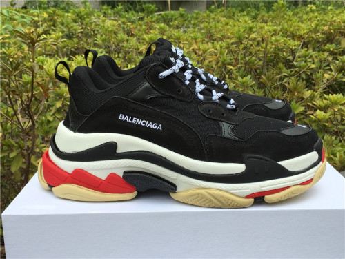 Balenciaga Triple S retro shoes black and red（7-12 work day deliver）