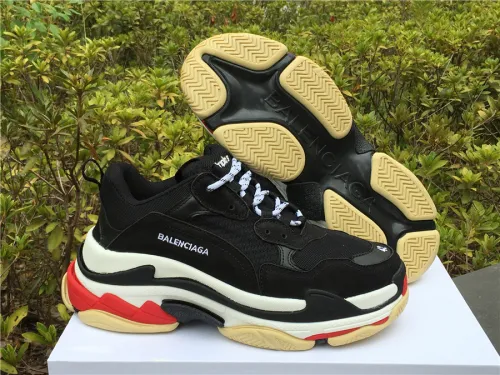 Balenciaga Triple S retro shoes black and red（7-12 work day deliver）