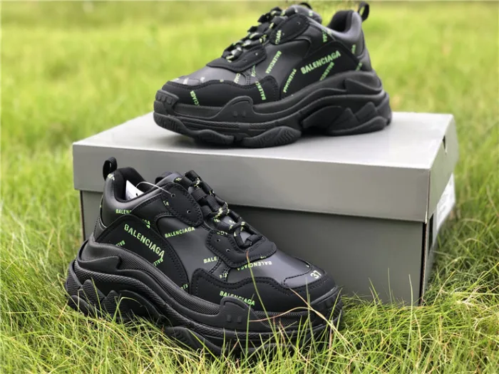 Balenciaga Papa Black and Green Letters（7-12 work day deliver）