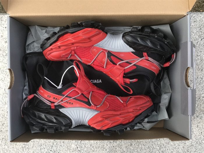 Balenciaga Hike Round Toe Drawstring Low Top Red Black（7-12 work day deliver）