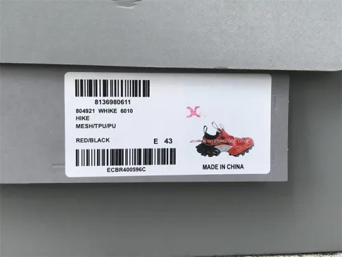 Balenciaga Hike Round Toe Drawstring Low Top Red Black（7-12 work day deliver）