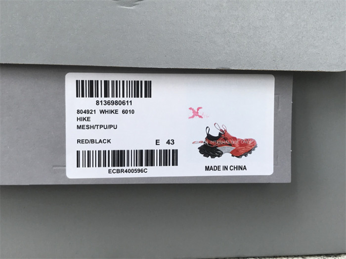 Balenciaga Hike Round Toe Drawstring Low Top Red Black（7-12 work day deliver）