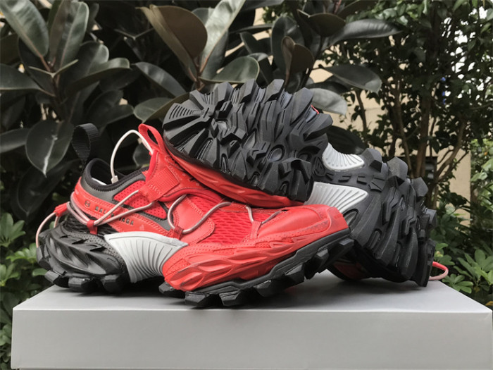 Balenciaga Hike Round Toe Drawstring Low Top Red Black（7-12 work day deliver）