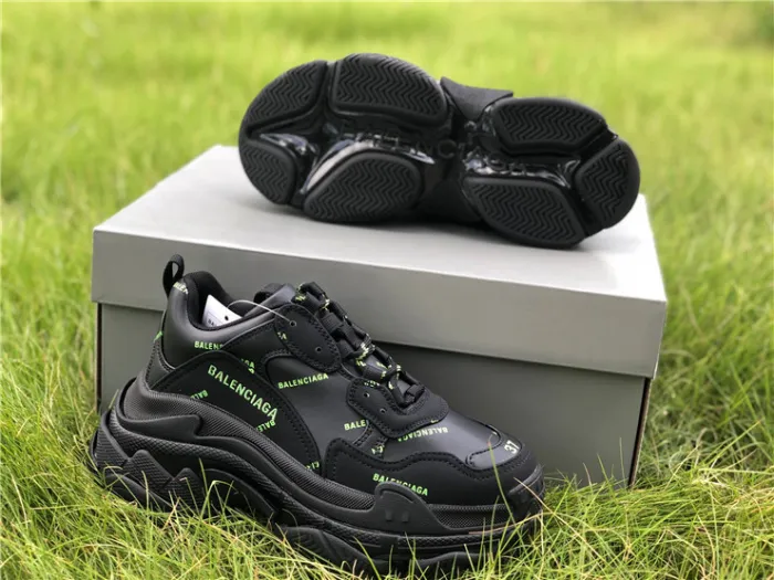 Balenciaga Papa Black and Green Letters（7-12 work day deliver）