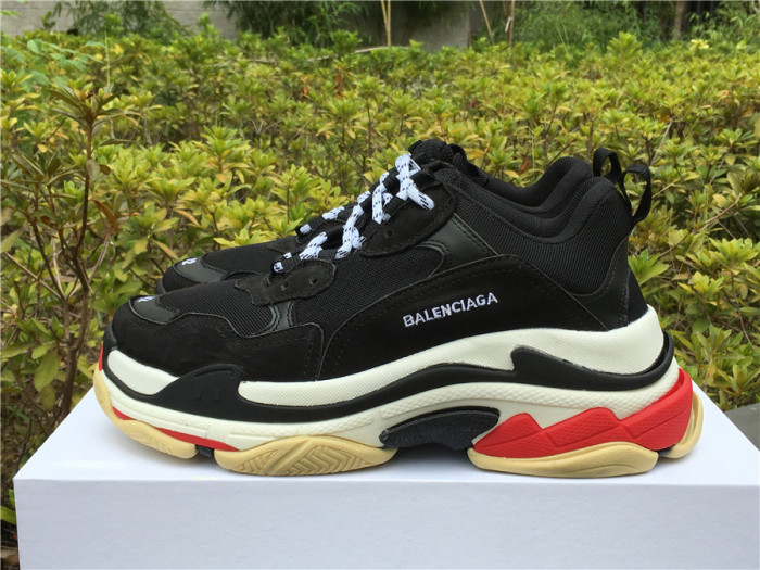 Balenciaga Triple S retro shoes black and red（7-12 work day deliver）