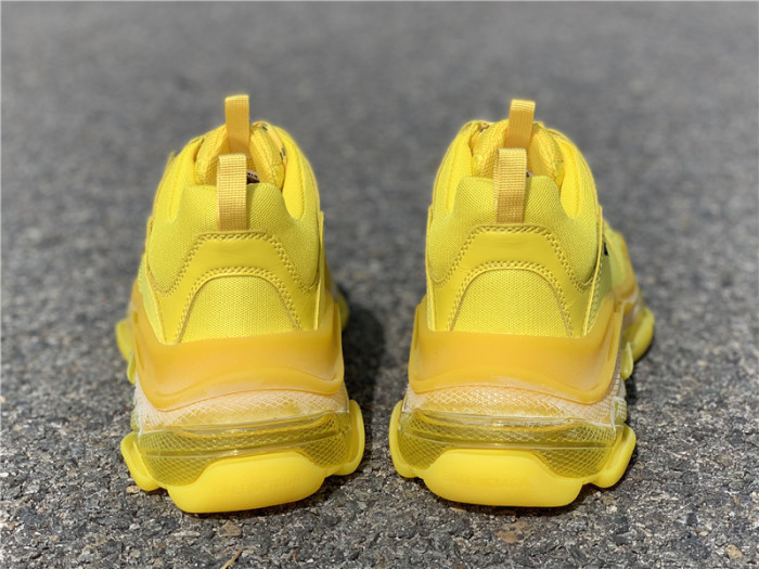 Black Balenciaga Triple-S Sneaker Old Grandpa Shoes  Yellow Air Cushion （7-12 work day deliver）