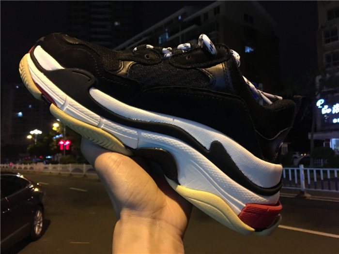 Balenciaga Triple S retro shoes black and red（7-12 work day deliver）