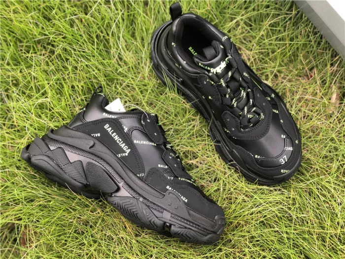 Balenciaga Papa Black and Green Letters（7-12 work day deliver）