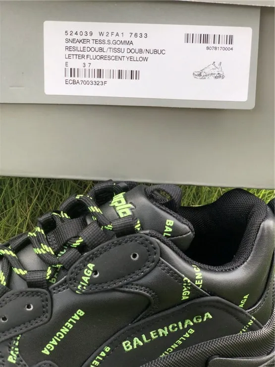 Balenciaga Papa Black and Green Letters（7-12 work day deliver）
