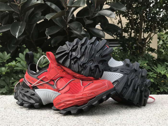 Balenciaga Hike Round Toe Drawstring Low Top Red Black（7-12 work day deliver）