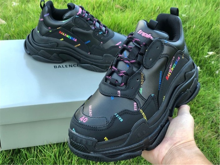Paris Papa Black Colorful Letters（7-12 work day deliver）