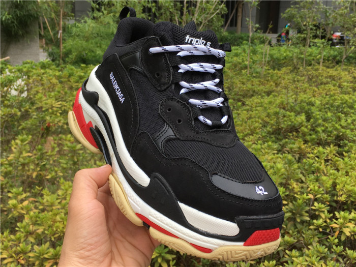 Balenciaga Triple S retro shoes black and red（7-12 work day deliver）