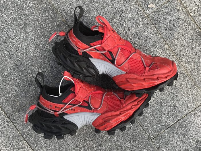 Balenciaga Hike Round Toe Drawstring Low Top Red Black（7-12 work day deliver）