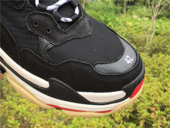 Balenciaga Triple S retro shoes black and red（7-12 work day deliver）