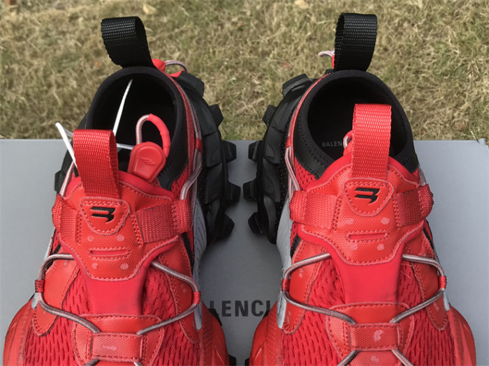 Balenciaga Hike Round Toe Drawstring Low Top Red Black（7-12 work day deliver）
