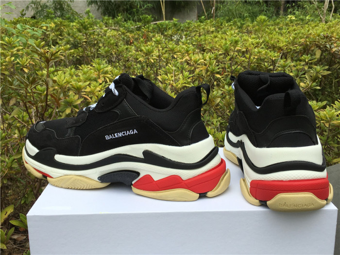 Balenciaga Triple S retro shoes black and red（7-12 work day deliver）