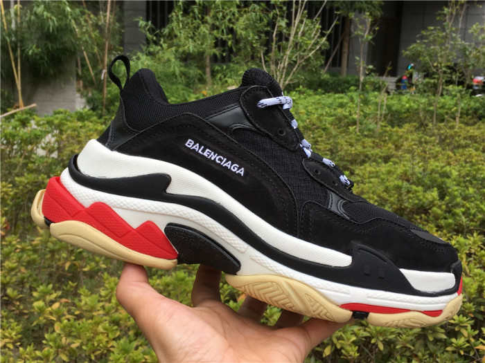 Balenciaga Triple S retro shoes black and red（7-12 work day deliver）
