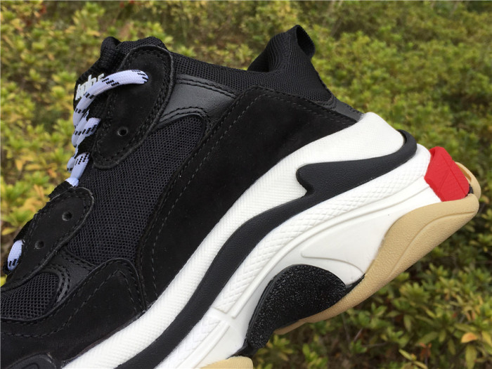 Balenciaga Triple S retro shoes black and red（7-12 work day deliver）