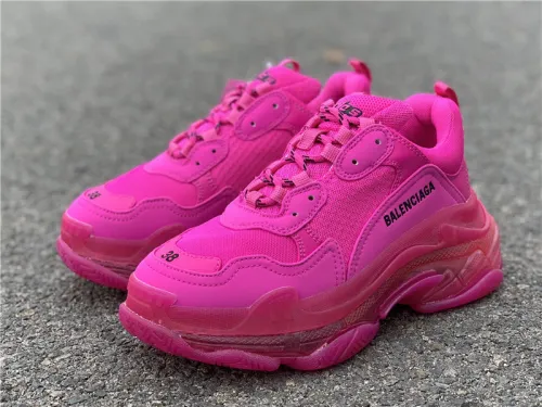 Balenciaga Triple-S distressed grandpa shoes  Pink （7-12 work day deliver）