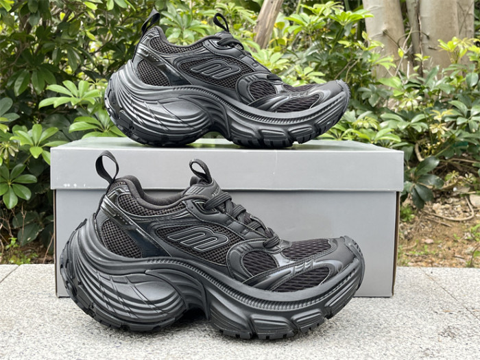 Balenciaga 10XL CARGO Black Mesh Round Toe Lace-up Low Top（7-12 work day deliver）
