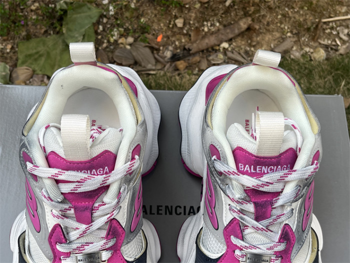 Balenciaga CARGO Mesh Round Toe Lace-Up Low Top White Pink（7-12 work day deliver）