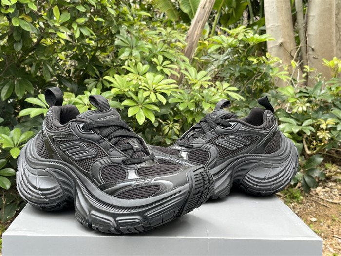 Balenciaga 10XL CARGO Black Mesh Round Toe Lace-up Low Top（7-12 work day deliver）