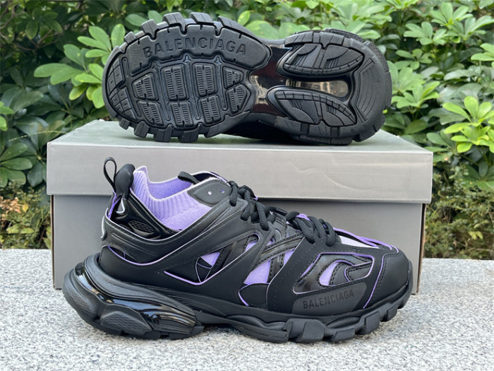 Balenciaga 3.0 Track Sock Black Purple Flyweave Nylon White Black（7-12 work day deliver）