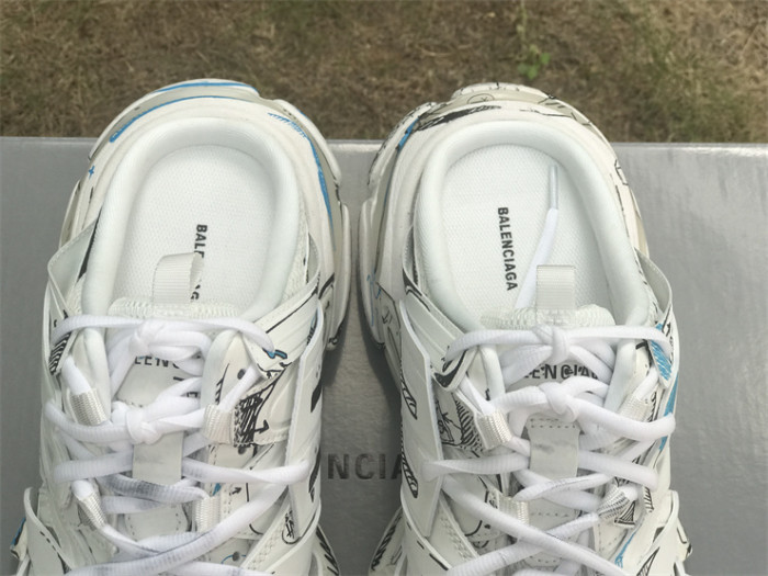 Balenciaga 3.0 New Track Mules Half Slippers Graffiti（7-12 work day deliver）