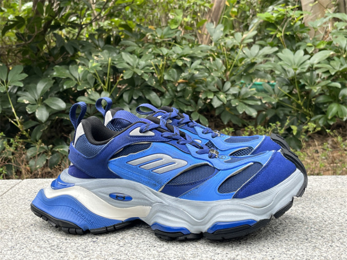 Balenciaga CARGO mesh round toe lace-up low top white and blue（7-12 work day deliver）