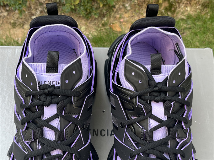 Balenciaga 3.0 Track Sock Black Purple Flyweave Nylon White Black（7-12 work day deliver）